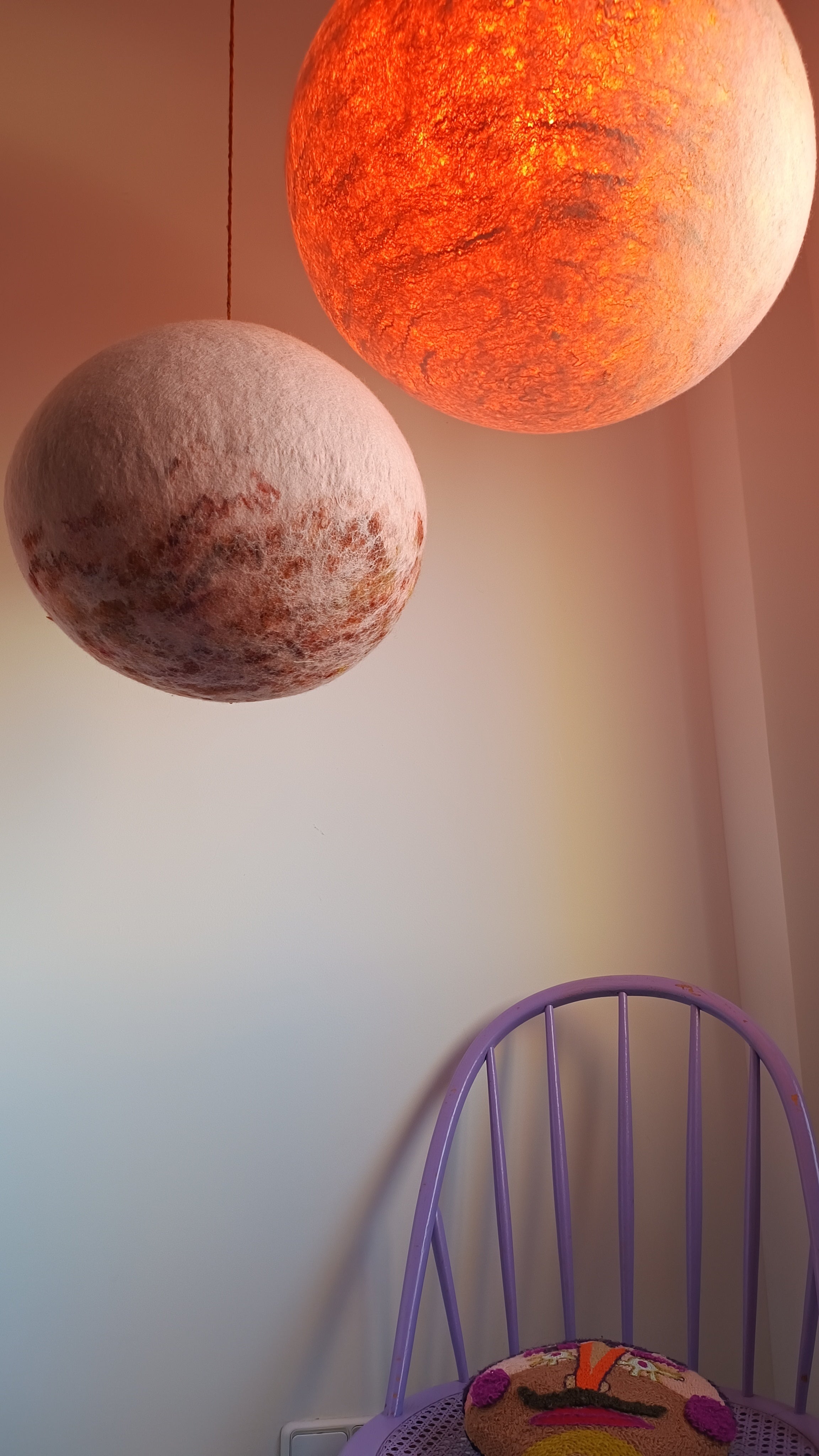 Pantallas Lámpara de fieltro artesanal