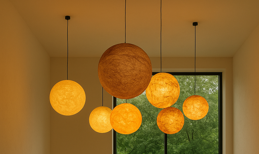 Pantallas Lámpara de fieltro artesanal